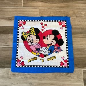 Vintage Disney J & A WORONOWICZ & BROS INC Mickey Minnie bandana handkerchief